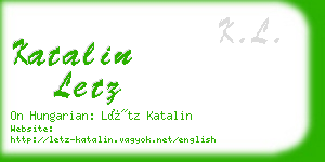 katalin letz business card